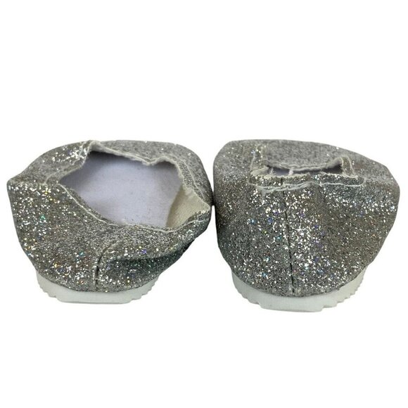 Our Generation Doll Shoe Lot Of 2 Pair Pink Plastic Clogs Silver Sparkly Flats - Picture 5 of 16